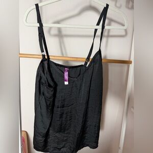 Adore Me Black Satin Nightgown